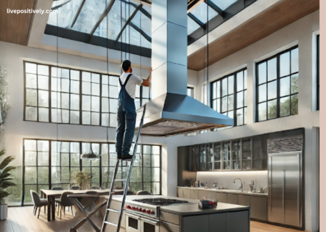 Repair at height: how I repaired a cooker hood in a house with panoramic windows